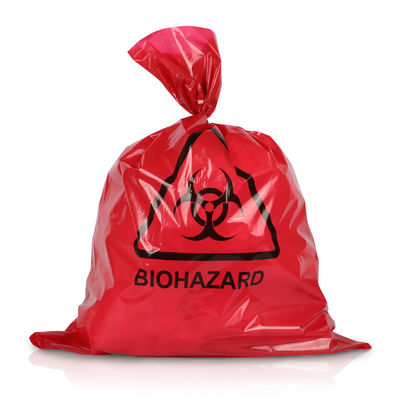 गुणवत्ता  Custom Autoclave ISO9001 Red Medical Waste Bags 65MIC LDPE HDPE कारखाना