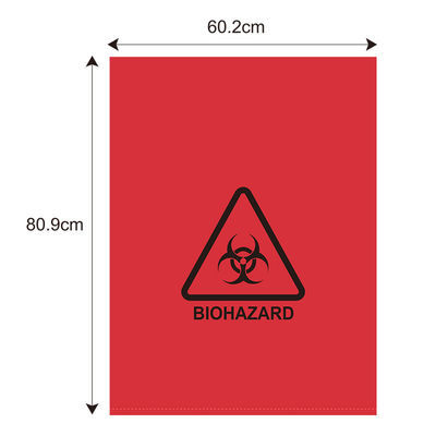 लाल मोटाई 39 माइक्रोन नमूना परिवहन बैग अस्पताल Biohazard