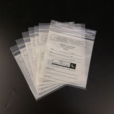 गोली वितरण के लिए पनरोक एलडीपीई पॉली प्लास्टिक बैग मेडिसिन जिपलॉक