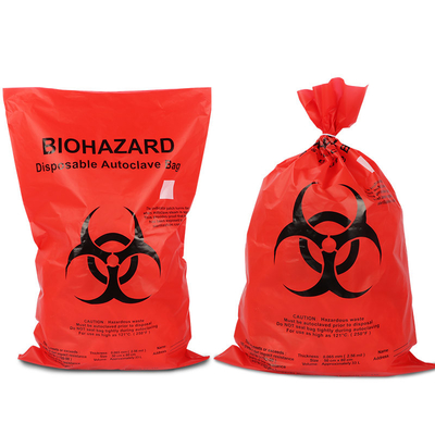 एचडीपीई Biohazardous अपशिष्ट बैग Gravure मुद्रण के साथ अनुकूलित आकार: